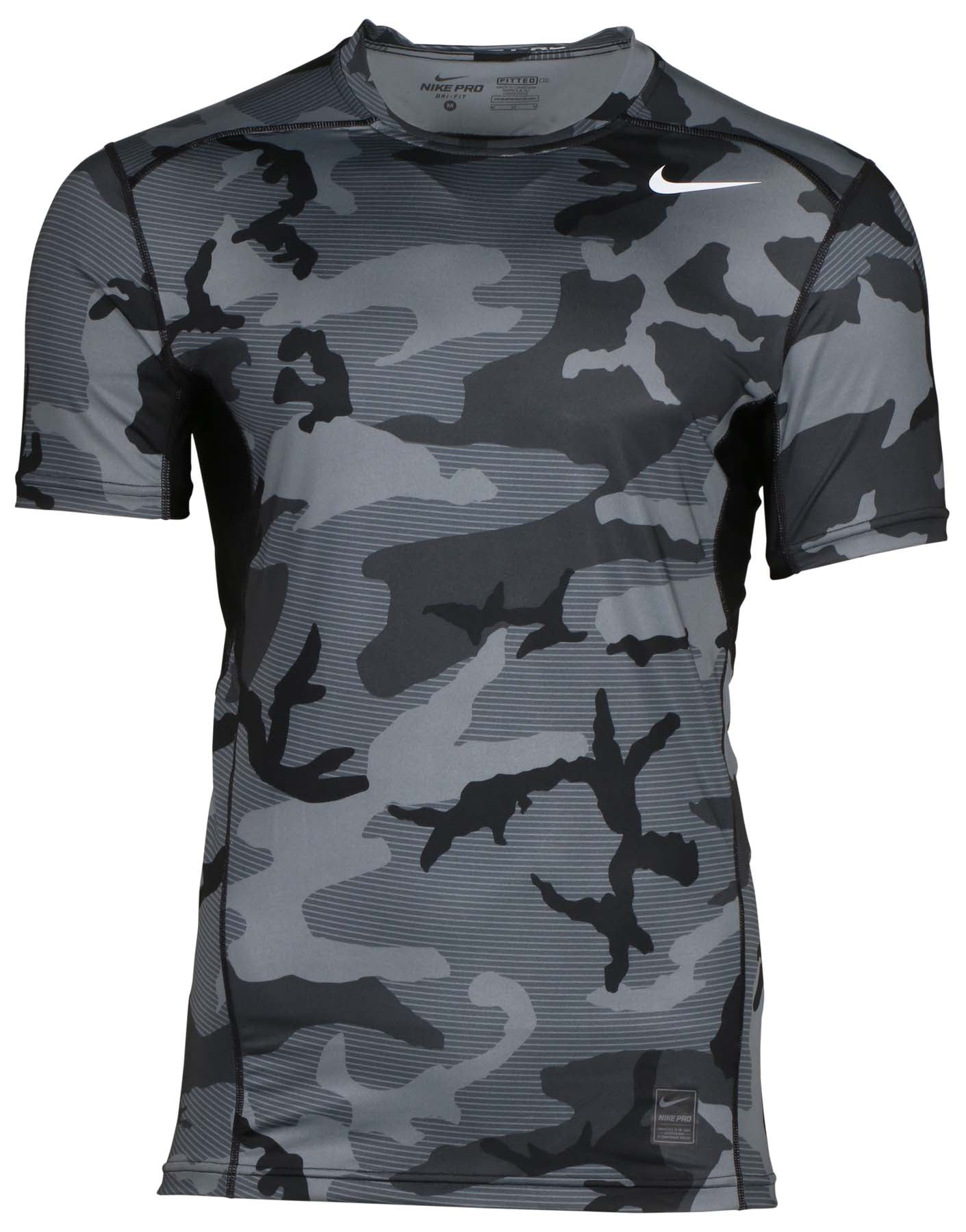 Nike - Nike Men's Pro Hypercool Camo Fitted Compression Shirt-Gray ...