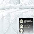 thumbnail image 2 of Soft Pinch Comforter Cover Sets With Zipper Closure 3 Piece Set Twin/Twin-Xl (68''x 90'') 600 TC 100% Natural Cotton Pinch Duvet Cover With Two Pillow Shams & Corner Ties Lightweight ( White), 2 of 4