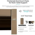 thumbnail image 5 of Domi Outdoor Living 10' x 12'Aluminum Louvered Pergola w/Adjustable Roof Louvers, Full Aluminum Frame & Built-In Gutter System for Deck, Garden, or Backyard, Brown, 5 of 7