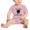 thumbnail image 2 of Warning: Protected by A American Eskimo Dog Funny Baby Rompers Baby Clothes (Pink,0-3 Months), 2 of 5