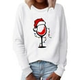 thumbnail image 3 of toraway Chandails en Molleton pour Femmes avec Capuche Chandail en Molleton de Noël Col Rond Manches Longues Chandail en Molleton Motif Vacances m, 3 of 4