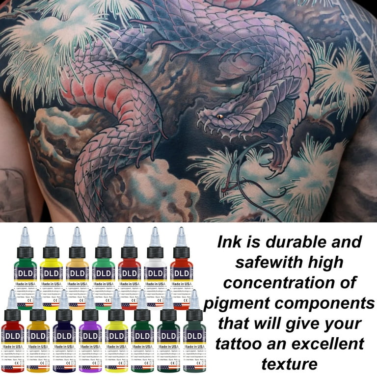 7 Basic Colors Tattoo Ink Set Pigment Kit (15ml) Professional Tattoo Supply