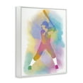 thumbnail image 3 of Stupell Industries Colorful Sports Baseball White Framed Giclee Art, design by Marcus Prime, 20 x 16, 3 of 8