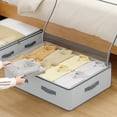 thumbnail image 3 of Fiudx Bolsa de Almacenamiento Portátil, Organizador de Gran Capacidad, Resistente Contenedor de Tela, Ideal para Armario Debajo de La Cama, Ahorra Espacio, Fácil de Mover, para Guardar Juguetes y Rop, 3 of 6