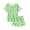 Avocado, variant on Arshiner Girls Pajama Set Short Sleeve Lounge Set Soft Shirring Summer Sleepwear Pj Sets