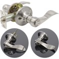 thumbnail image 4 of EcoNesxp Bed & Bath Nickel Keyless Privacy Wave Door Handle Universal Pull Down Handle 1 Nickel, 4 of 5