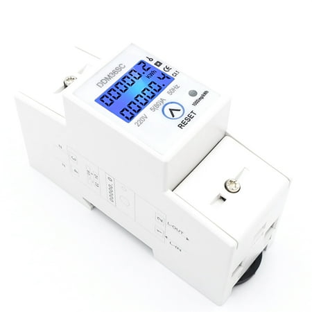 

Aokid DDM36SC 220V 50/60Hz Backlight Button Reset Single Phase Din-rail Energy Meter Industrial control LCD Display Easy Installation Durable