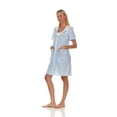 thumbnail image 2 of Lati Fashion Women Snaps Front Duster Short Sleeve Female Nightgowns & Sleepshirts Blue Size Large, 2 of 4