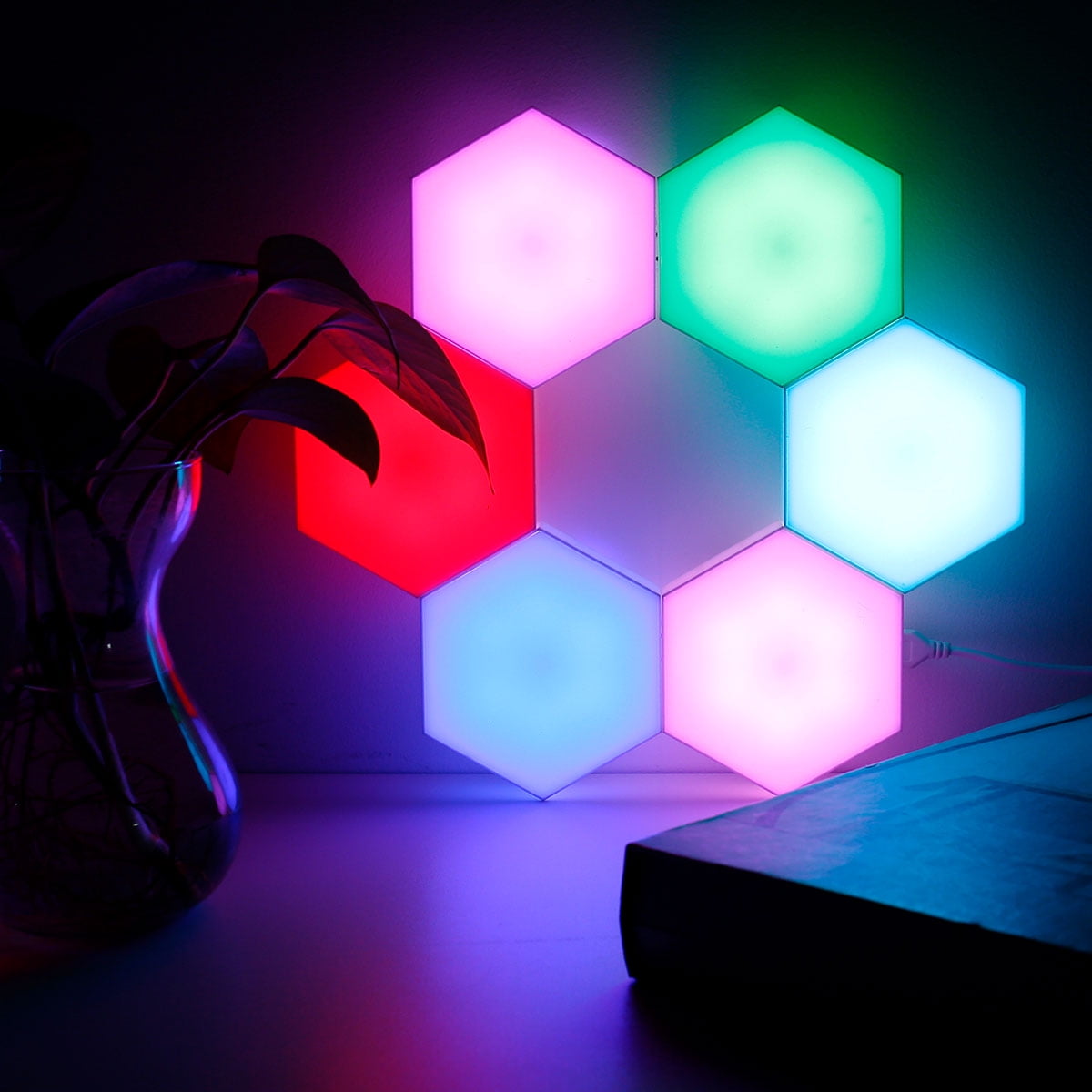 Remote Controlled Led Hexagon Lights Wall Touch Sensitve Quantum Night
