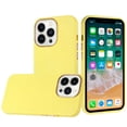 thumbnail image 2 of BEMZ Thin Chrome Hybrid Cover Case for iPhone 15 (6.1 inch) (with Tempered Glass Screen Protector) Yellow Lemon, 2 of 4