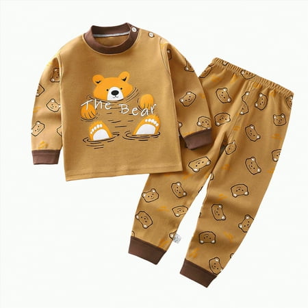 Futezty Toddler Boys Girls Clothes Fall Winter Outfit Sets Baby Outfits Long Sleeve Round Neck Letter Elastic Waist 1T 2T 3T 4T 5T 2 Pcs Everyday