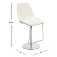 thumbnail image 6 of SAFAVIEH Pierro Gas Lift Bar Stool, White/Brushed Nickle (19 in. W x 22 in. D x 35/45 in. H), 6 of 7