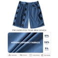 thumbnail image 4 of Unisex Tear Away Shorts 9" Snap On Athletic Shorts Cotton Post Knee Hip Surgery Recovery Lounge Short with Pockets, 4 of 7