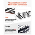 thumbnail image 4 of KFFKFF 2-Tier Heavy Duty Wall Garage Shelving, 4 Pack 2 x 3 ft Steel Wall Mounted Shelving Unit, 24 x 72 Inch Per Shelf Floating Storage Metal Rack for Garage, 1600 lbs Total Weight Capacity, Black, 4 of 9
