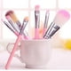 thumbnail image 2 of Set de 7 brochas de maquillaje, brocha para base, cejas, delineador de ojos, color rosa con estuche., 2 of 5