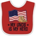 thumbnail image 3 of Inktastic My Uncle is My Hero Military Nephew Boys or Girls Baby Bib, 3 of 4