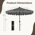 thumbnail image 3 of Gymax 9.3 FT Solar Patio Umbrella w/ 32 LED Lights & Tilt Adjustment, 3 of 10