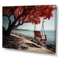 thumbnail image 2 of Designart "Swinging by the Coastal Seaside I" Nautical & Beach Wall Art Print, 2 of 5
