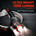 thumbnail image 2 of Headlamp, Bright Rechargeable headlamp Headlamp, Waterproof Flashlight with Zoomable Headlight, 2 of 5