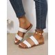 thumbnail image 1 of Minimalist Outdoors Flat Slippers for Women, Braided Strap Artificial Leather Open Toe Slide Sandals, 1 of 5