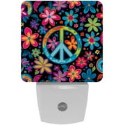 Peace Symbol LED Square Night Lights - Small and Bright Illumination for Your Space