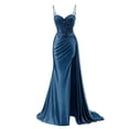 thumbnail image 1 of Vestido de fiesta RUMUGUYA, apliques de encaje, satén, sirena, verde azulado, 20 W, 1 of 6