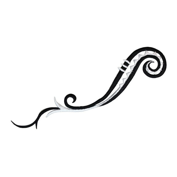 ID 9150 Tribal Wave Symbol Patch Design Tattoo Art Embroidered Iron On Applique