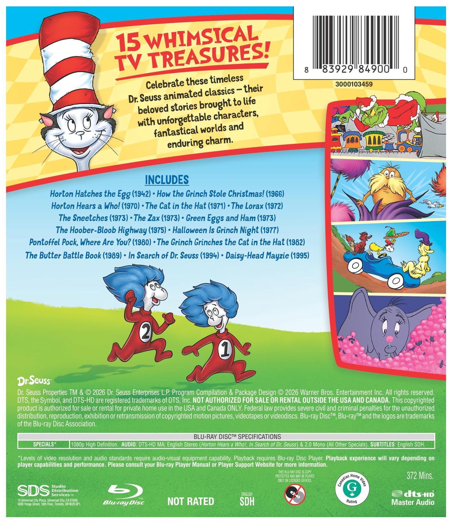 Dr. Seuss Classic TV Treasures Collection (Blu-ray), Family, Warner Bros.