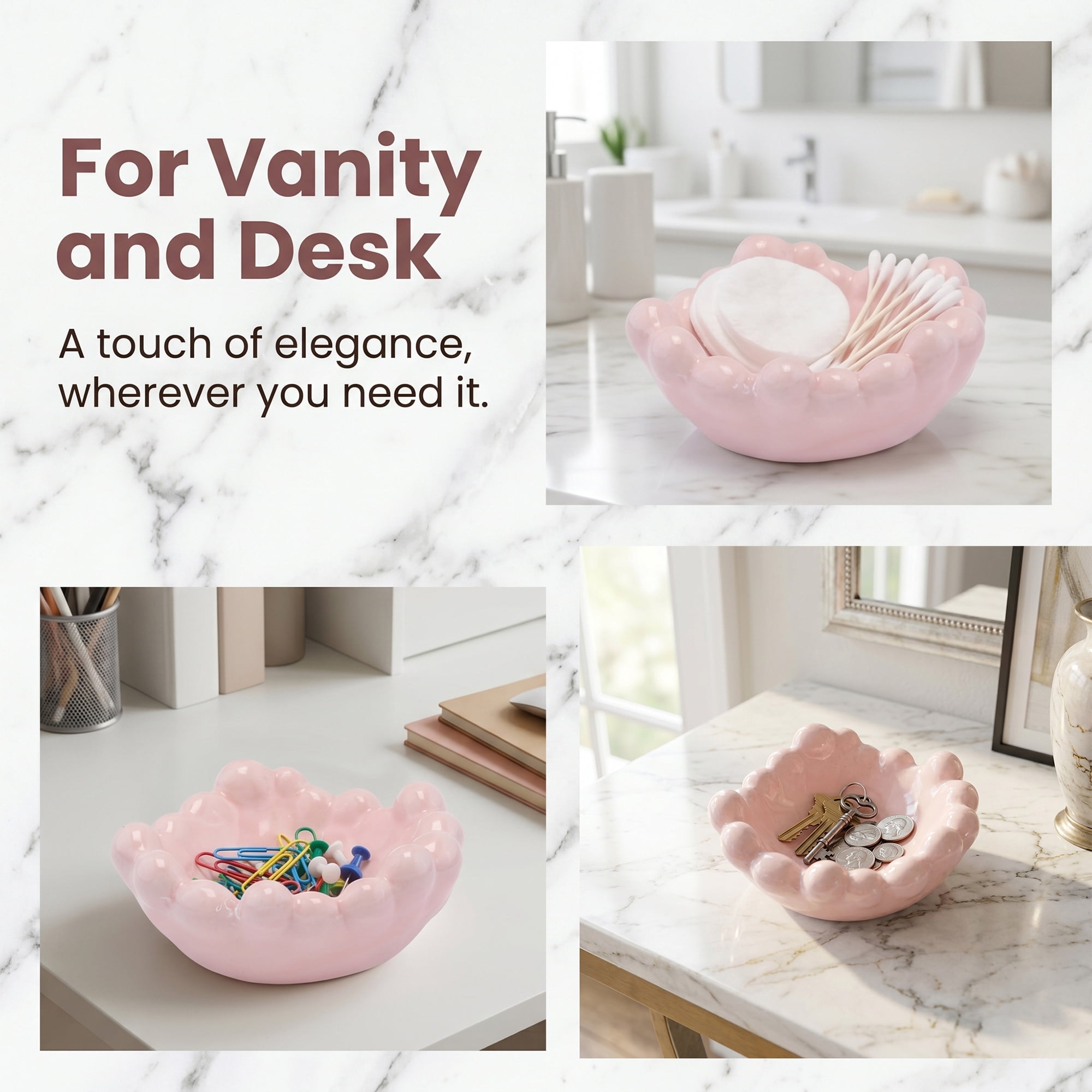 Unique Bargains Aesthetic White Cloud Ceramic Storage Jar with Lid Pink 5" x 4.6" x 2.2"
