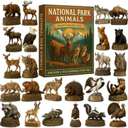 2026 Yorkshire Terrier Sweet Advent Calendar - 24 Days of Festive Yorkie Figurines with Santa Hats & Holiday Outfits, Durable Christmas Dog Decor for Tree, Mantel or Desk