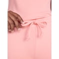 thumbnail image 3 of No Boundaries Rib Tee and Pants Sleep Set, 2-Piece, Women's XXS-3X, 3 of 4
