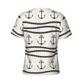 thumbnail image 6 of Vsdgher Anchors and Ropes Print Men's Dry Fit Mesh Athletic Shirts Moisture Wicking Tennis T-Shirt Tops, 6 of 9