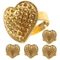 thumbnail image 1 of Shisuyan Heart Shaped Thimbles Portable Golden 5Pcs, 1 of 9