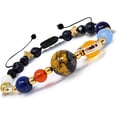 thumbnail image 3 of GeorgeX Pulseras de Mujer, Pulsera Trenzada Ajustable con Piedras Naturales, 3 of 3