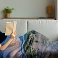thumbnail image 3 of Island Soft Flannel Fleece Throw Blanket, Sunrise Photo Image of Seongsan Ilchulbong at Jeju Isle of South Korea Art Print, Cozy Plush for Indoor and Outdoor Use, 70" x 90", Multicolor, by Ambesonne, 3 of 5