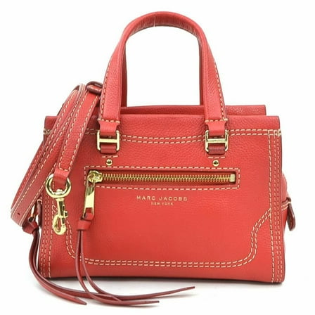 Pre-Owned MARC JACOBS handbag shoulder bag leather red ladies h31276j (Good)