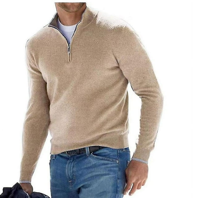 Pull à Fermeture Éclair pour Hommes en Micro-Polaire