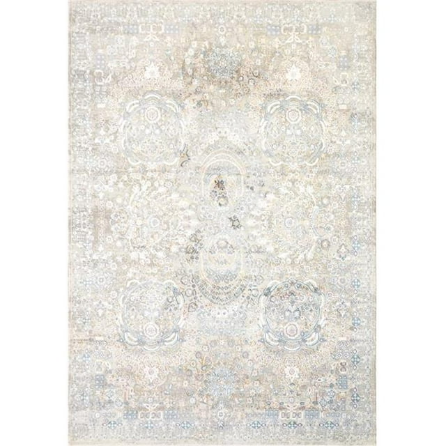 Dynamic Rugs VY7107984580 Tapis de Zone 6 Pi. 7 Po. x 9 Pi. 6 Po. Valley 7984, 580 Bleu & Beige