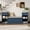 Navy Blue, variant on DTTRA 77.48 in Wood All in One Entryway Storage Bench with Cushion, Flip Top Compartments, Drawers and Open Shelves, Espresso