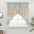 thumbnail image 5 of Orange Blue Vintage Kitchen Window Curtains, Swag Curtains Valance for Bedroom Living Room Bathroom, Modern Abstract Art Oil Paiting Rod Pocket Window Treatment Curtain Block Drapes 2 Panels 28"x36", 5 of 9