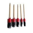 thumbnail image 2 of NARABB 5PC Detailing Brush Cleaning Natural Boar Hair Brushes Car Auto Detail Tools, 2 of 4