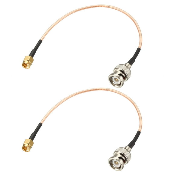 Uxcell RG316 Coaxial Cable with BNC Male to SMA Male Connectors 50 Ohm 0.66 Ft 2 Pack
