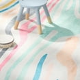 thumbnail image 5 of TOWN & COUNTRY PLAY Leta Zebra Stripe Kid's Washable Area Rug, Soft & Plush, Safe Non-Slip Backing, Bedroom Rug, Dorm Decor, Playroom & Classroom Rugs, Pink/Multi, 7'10"x10'2", 5 of 12