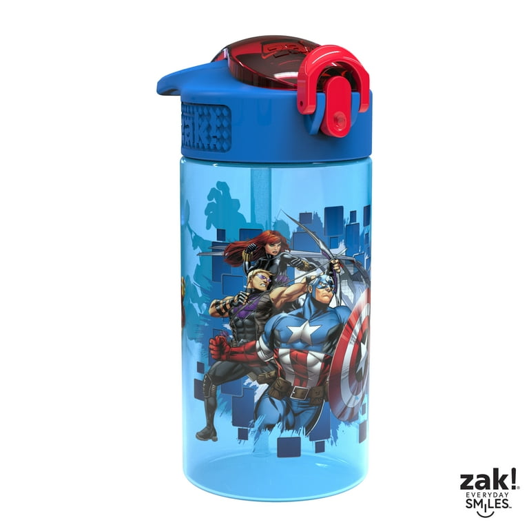Zak Designs Sonic The Hedgehog Kids Water Bottle with Spout Cover and Built-in Carrying Loop, Made of Durable Plastic, Leak-Proof Water Bottle