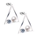 thumbnail image 4 of 1 Pair Stainless Steel Triangular Ear Studs Stylish Female Geometric Earrings, 4 of 8