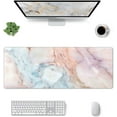 thumbnail image 2 of Pink Marble Pink Mouse pad for Desk Cute Pink Desk Accessories, Large Desk Mat Large Mouse Pad,Keyboard pad Laptop mat(31.5x11.8in) Laptop Protector Computer Accessories Cute Pink Desk mat, 2 of 7