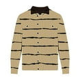 thumbnail image 2 of BiZtdJrK Mens Winter Warm Jackets Vintage Print Zipper Long Sleeve Coats Loose Fit Casual Fashion Heavyweight Sweatshirt with Pockets Khaki XXL, 2 of 5