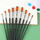 thumbnail image 5 of 9 piezas de pinceles de pintura profesionales para artistas, juego de pinceles de nailon para el cab Abanopi Punta de avellana, 5 of 7