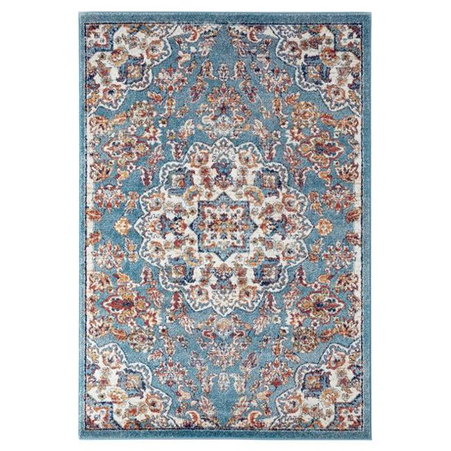 Amer Rug ALX816767R 6 ft. 7 in. x 6 ft. 7 in. Alexandria Transitional Power-Loomed Rug, Blue