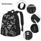 thumbnail image 3 of Disketp Skull bird bat spider Mochila Estampada de Gran Capacidad con Lonchera y Estuche, Set de 3 Piezas para Estudiantes, 3 of 7